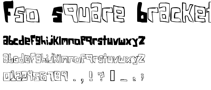 FSO square bracket font